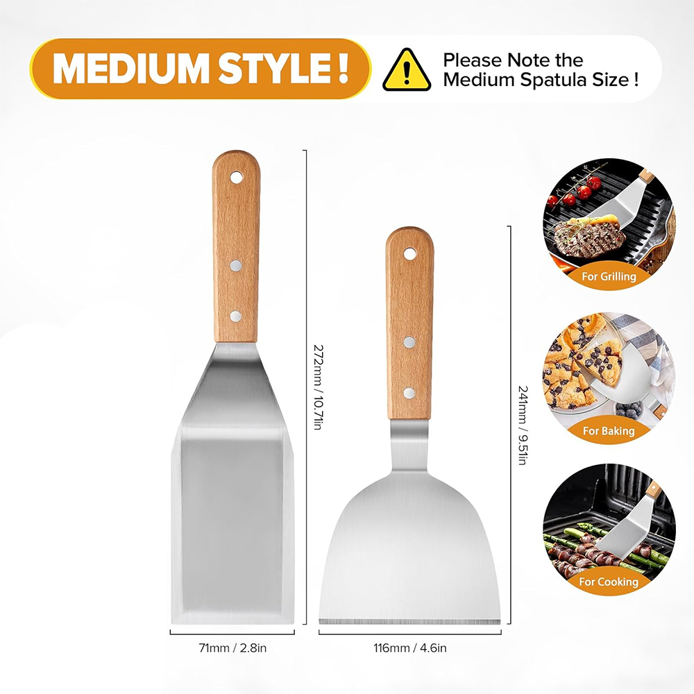 Zestaw metalowych szpatułek LM – Okonomiyaki Spatula recenzja i cena