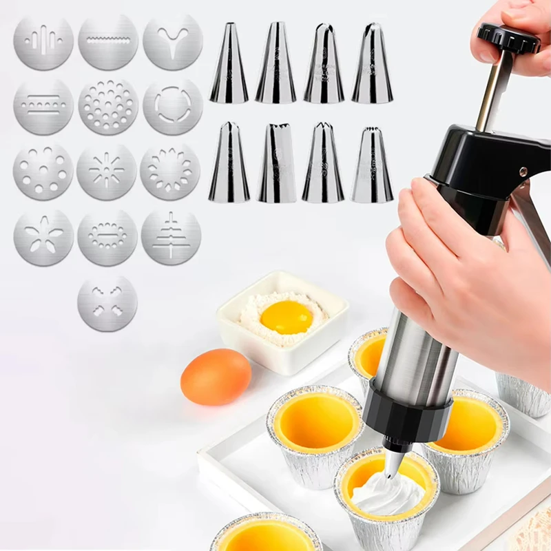 13Pcs/set DIY Manual Cookie Mo – Churros Maker Gun recenzja i cena